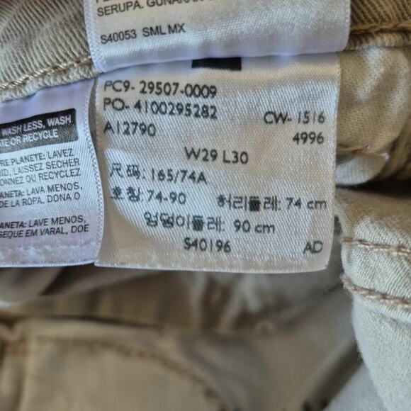 Levi's 502 Jeans Mens 29x30 Khaki Denim Taper Fit Light Wash Mid Rise Pockets - Picture 16 of 16